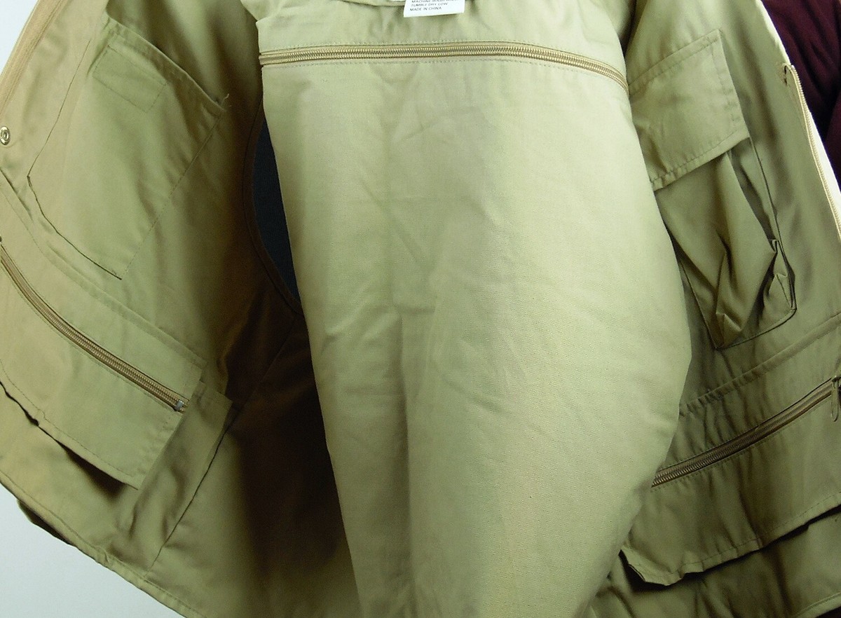 Gilet de pêche à la mouche Timber Creek marron coton/poly fermeture