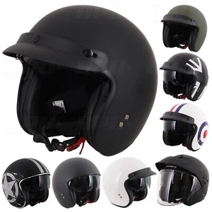 Stealth Open Face Scooter Helmet Motorcycle Motorbike Crash Helmet ECE22.06