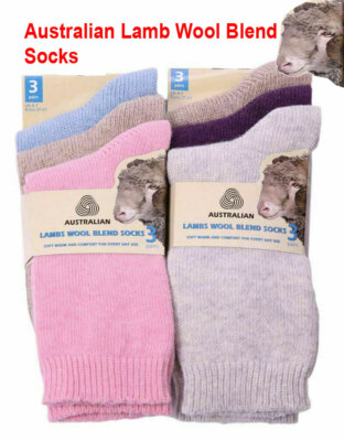 3 Paar Damen Wollmischung Socken Damen Australische Lämmer Extra Warm Thermosocke