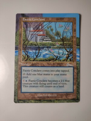  MTG Magic the Gathering, Faerie Conclave, Hand Painted Alter, Extended Art