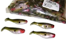 MISTER TWISTER 100 PACK NATURE SERIES 2" INCH SASSY SHAD LURES RAINBOW TROUT