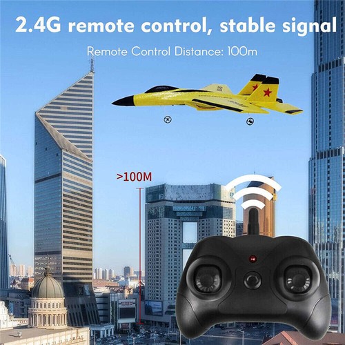 RC Plane 2.4G SU35 RC Fighter Plane LED Airplane Remote Control Glider Kids Toys - Picture 4 of 10