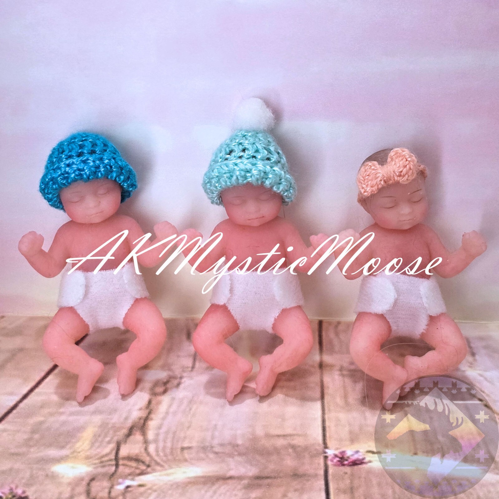 12 Colors! Tiny Blankets, Booties, Diapers, Hats for 2.5" Zu