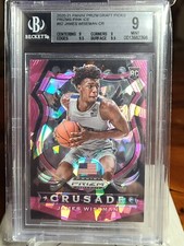 2020-21 Panini Prizm Draft Picks James Wiseman Crusade Pink Ice RC #82 BGS 9 MNT
