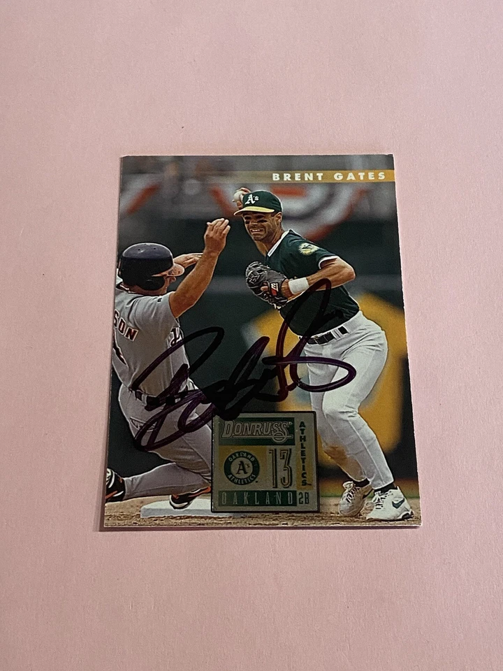 Brent Gates 1996 Donruss IP Auto Autograph - Image 2 of 3