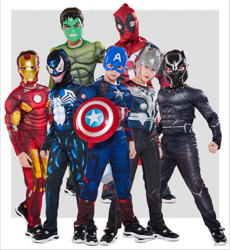 Boy Costume Da Supereroe Marvel Avengers Cosplay Halloween Bambini Costume  Bambino | eBay