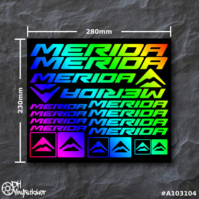Merida Stickersatz Hologramm | Aufkleber Set Fahrrad eBike Dirt BMX Race eMTB