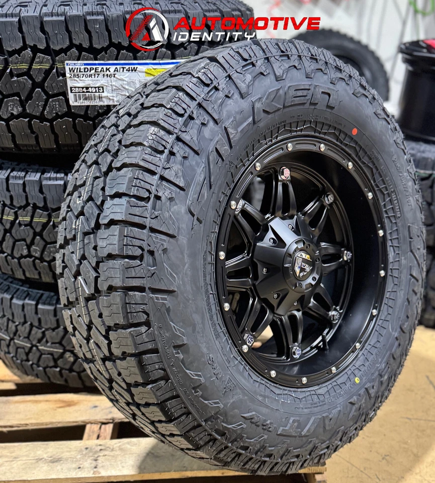 17x9 Fuel Hostage D531 Black Wheels 33" Falken Tires 5X135 Ford F150 Expedition - Image 4 of 4