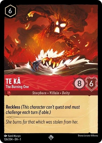 1x Te Ka - The Burning One NM Eng Lorcana - The First Chapter