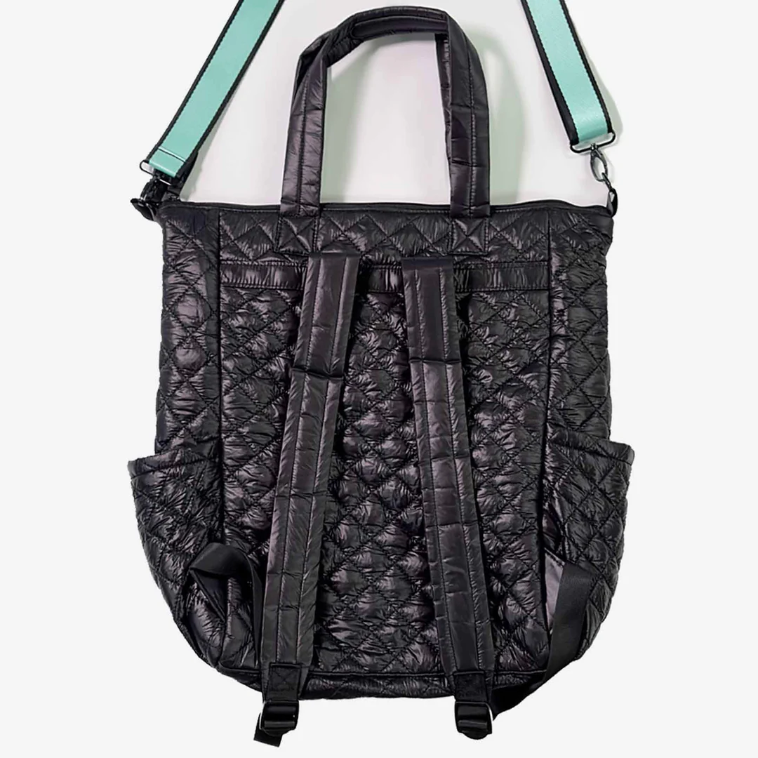 バッグ SO DANCA BP04 CALI QUILTED Black BACKPACK Weekender Bag Travel Gym