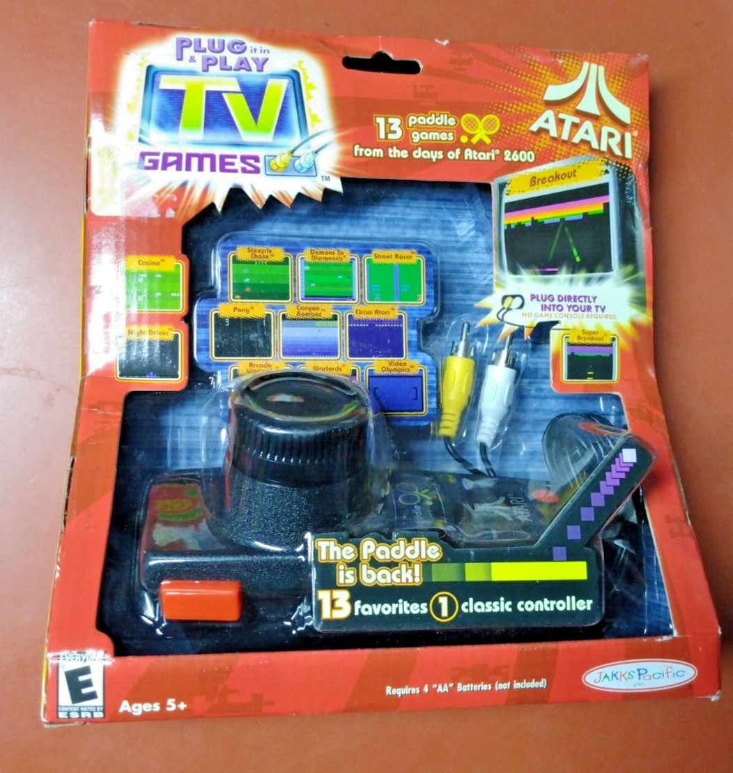 Atari Paddle TV Game - Plug & Play