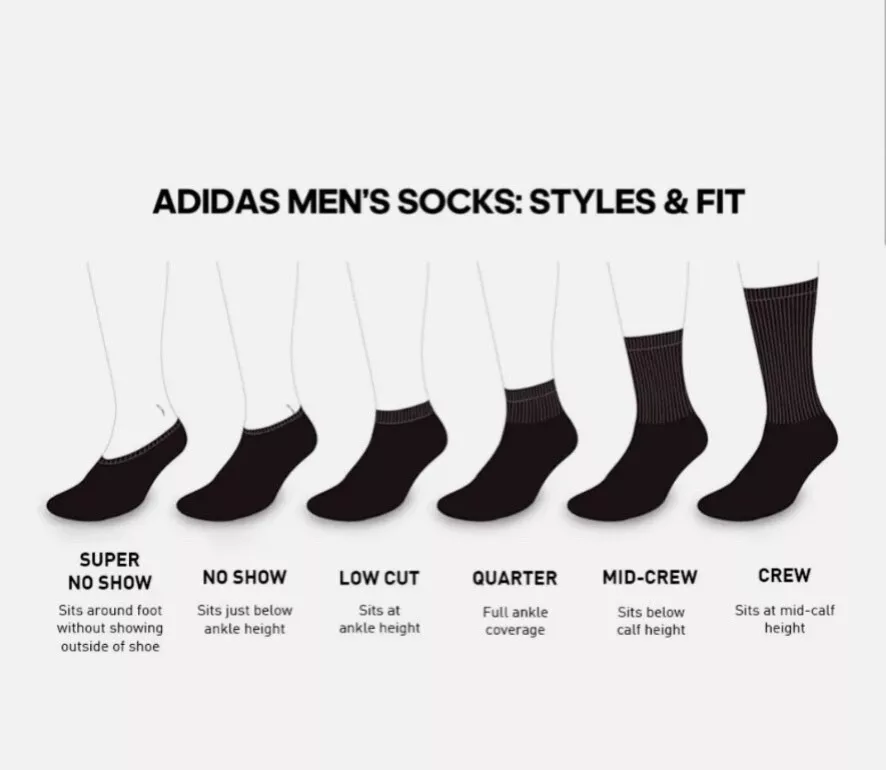 Adidas Men's Athletic Cushioned No Show, Low Cut, Quarter, Crew Socks (6  Pairs)