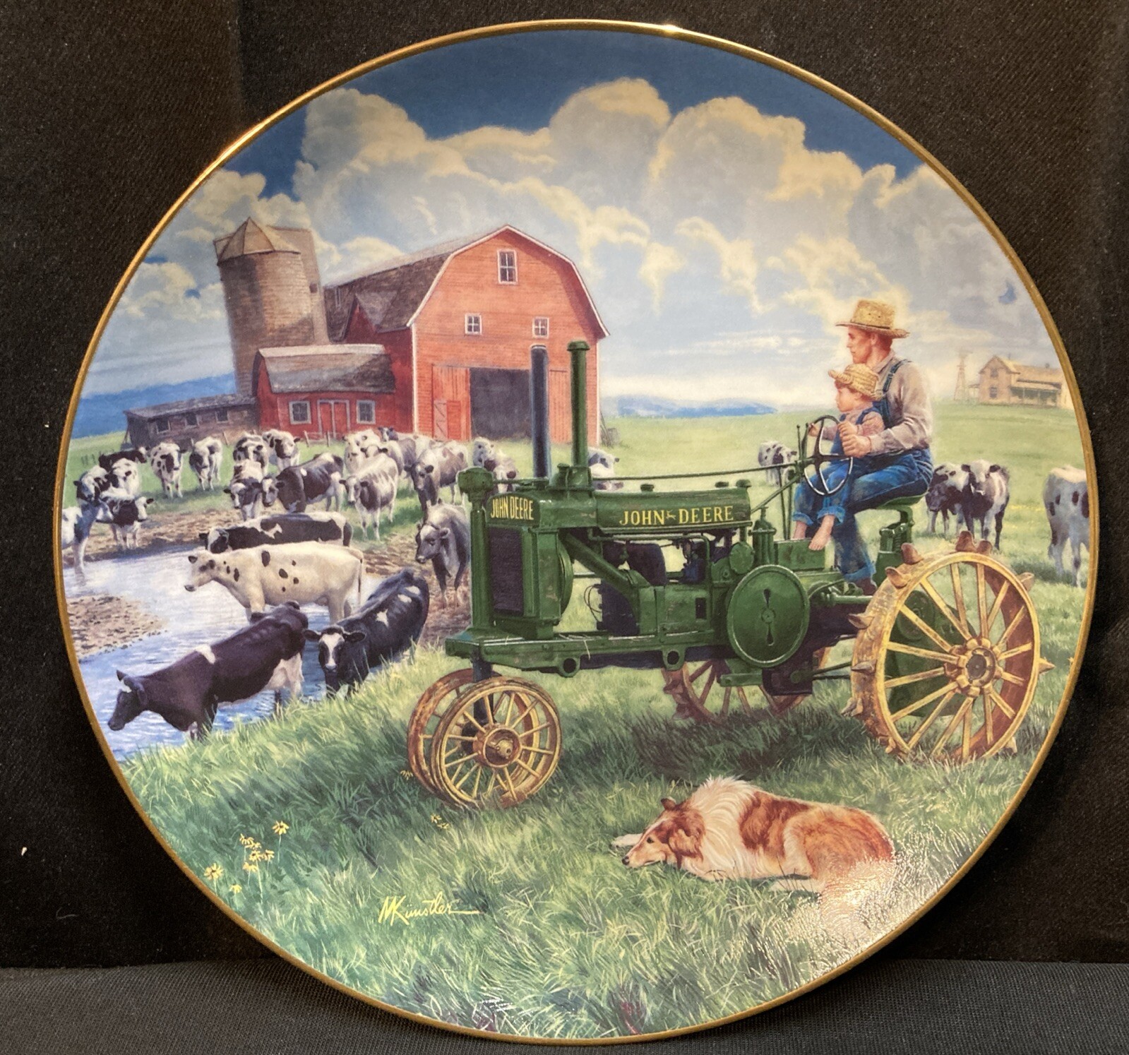 Mort Kunstler John Deere Tractor Plate 8”Days of Splendor Farmland Memories