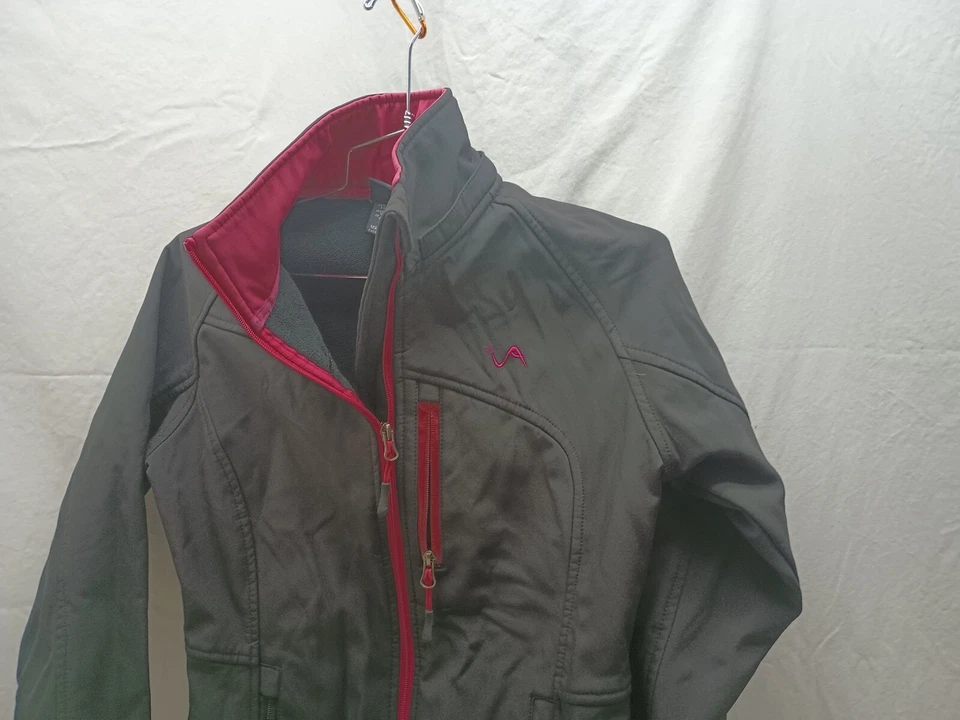 Jaqueta vertical 9, tamanho pequeno preta com forro rosa - Imagem 3 de 4