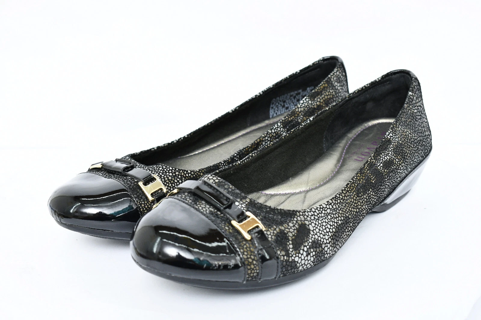 Scarpe mocassini Aravon by New Balance donna comode stampa leopardata grigio taglia 8