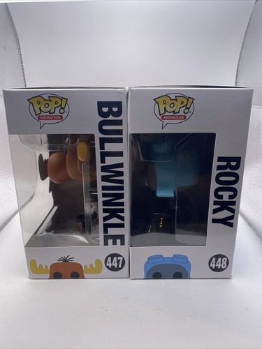 Funko Pop! Animation Rocky & Bullwinkle Vinyl Figures Cartoon TV #447 #448 - Picture 2 of 6