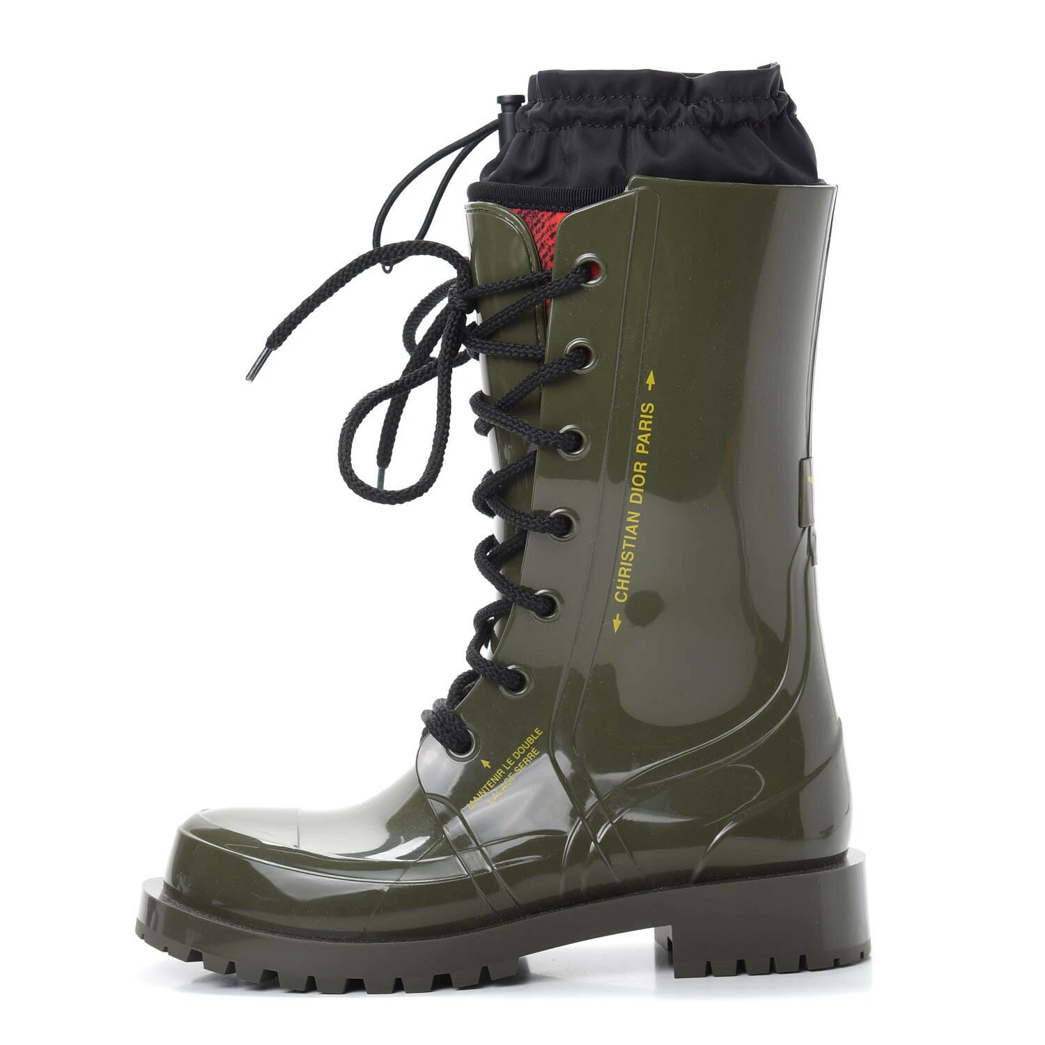 Dior   Bottes DiorCamp   Bottes de pluie caoutchouc vert   37 / 4UK / 6,5US neuves et dans leur boîte
