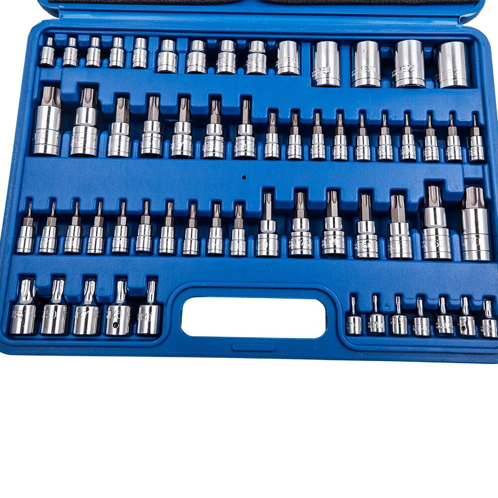 60pcs Master Deep Long Star Plus Socket Bit E-Torx External Torx Set Tamperproof - Foto 11
