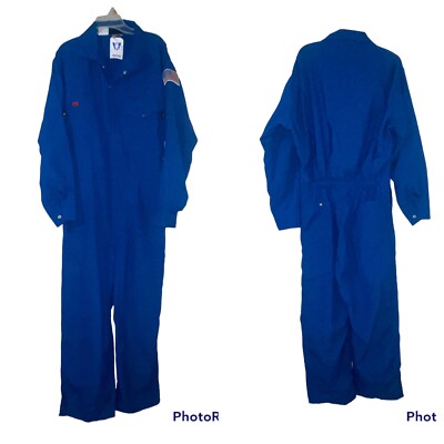 Workrite Benchmark The FR Fire Resistant Coveralls Blue Men Size 48 Nwt