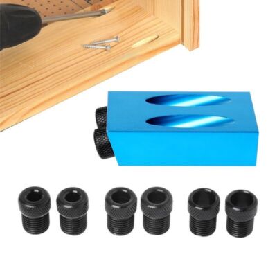 7X Pocket Hole Jig Woodworking 15° Guide Oblique Drill Angle Hole Locator TU