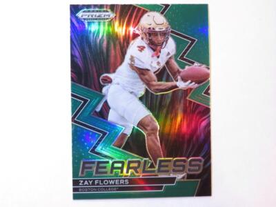 2023 Panini Prizm Football Draft Picks Zay Flowers Fearless Green Card Ravens