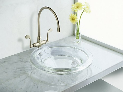 #ad Kohler Spun Glass Vessel Bathroom Sink Ice Color K 2276 B11 $219.99