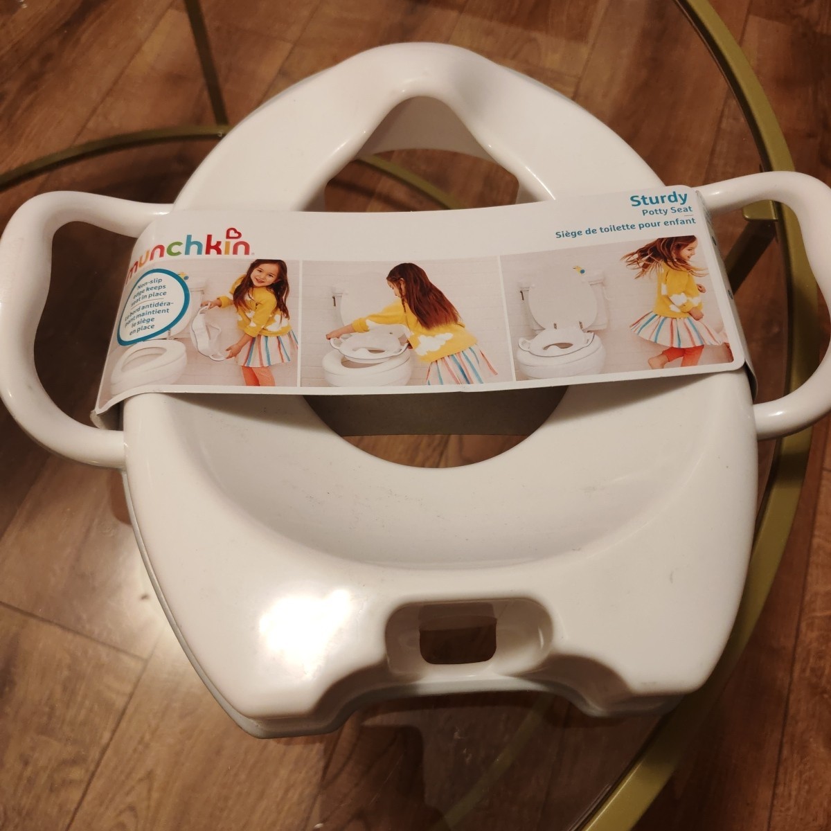 Munchkin Sturdy Potty Seat | Potty Training Toilet Seat with Handles and Legs |