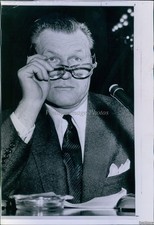 1958 Washington Nelson Rockefeller Senate Hearing Wirephoto 7X9 Vintage
