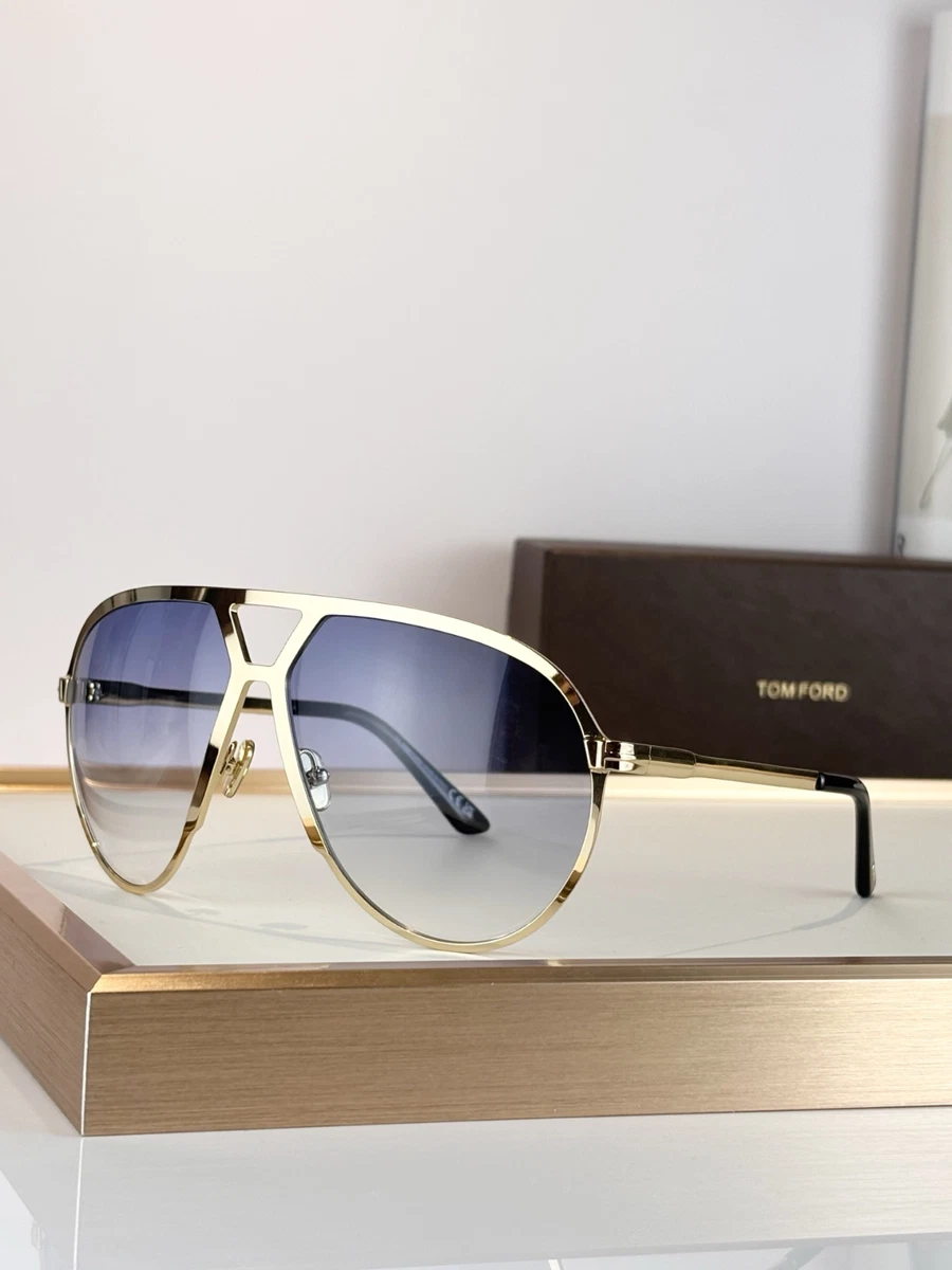 Tom Ford Gold Blue Sunglasses for Men for sale | eBay display picture 3