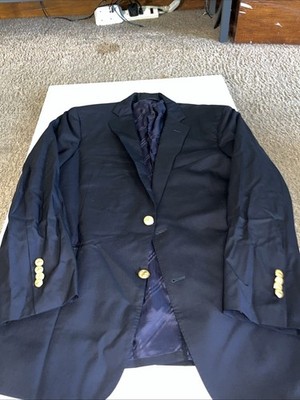 Brooks Brothers 1818 Regent Blazer Size 41 Gold Buttons See Pics & Desc B25