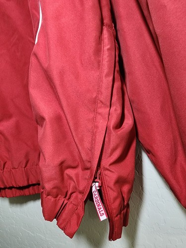 Giacca vintage Arizona Cardinals pull over scollo a V rossa uomo XL bianca ricamata - Foto 5 di 7