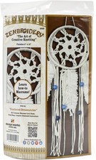 Design Works/Zenbroidery Macrame Wall Hanging Kit 6"X16"-Feathered Dreamcatcher