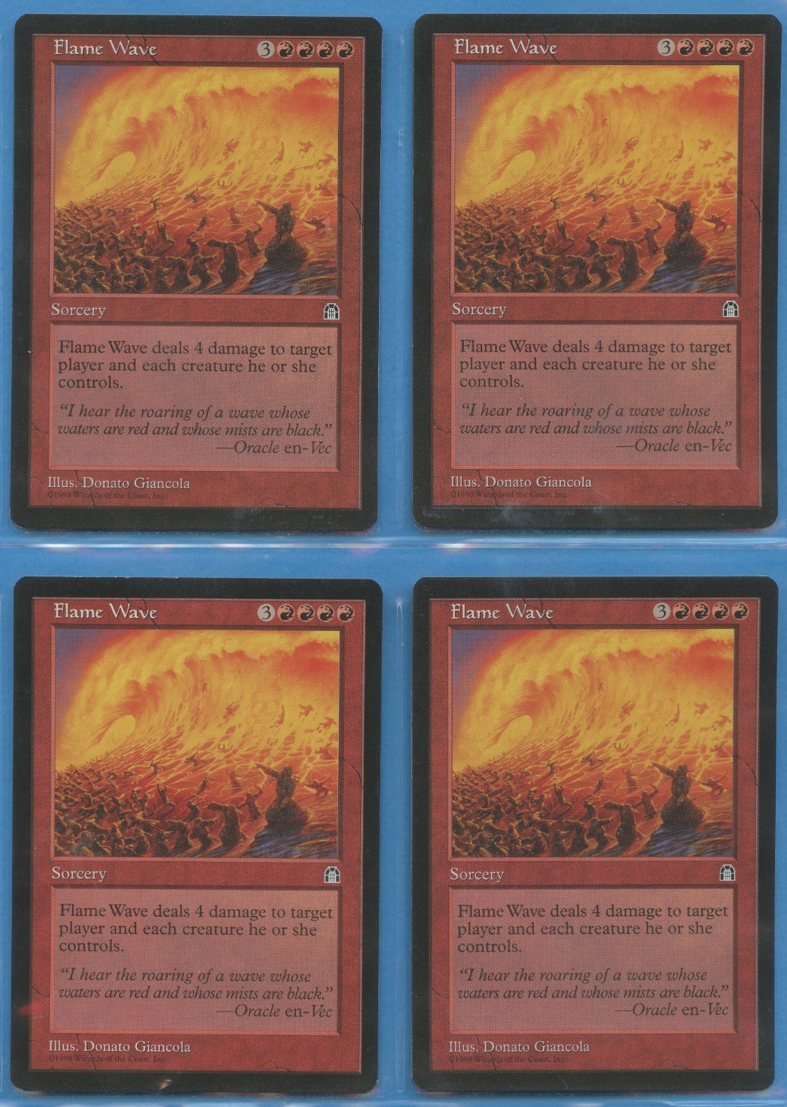 MTG: Stronghold: Flame Wave: PLAYSET of 4