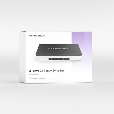 New RGBW 3 HDMI 2.1 Fancy Sync Box with 3 HDMI Ports, 4K 120Hz, HDR (For 56'' to 