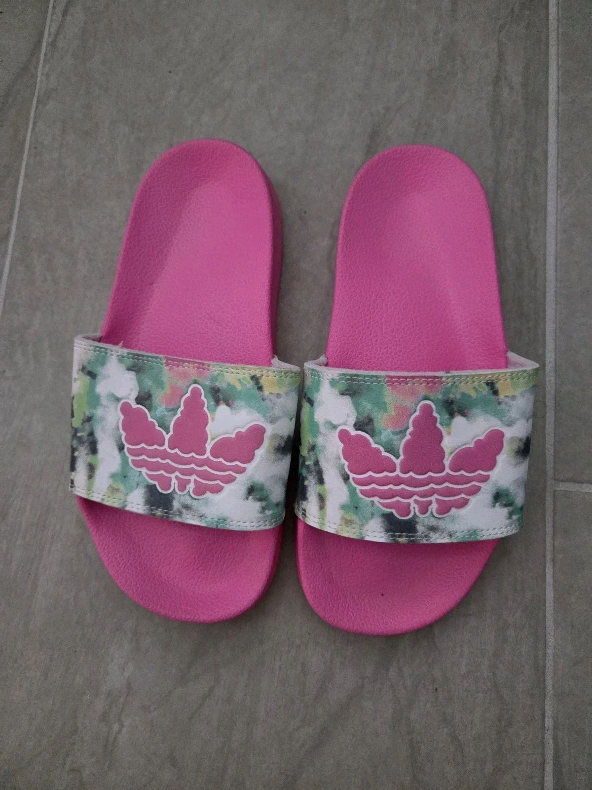 ADIDAS Adilette Lite Slide J "Acquerello" taglia 5 nuovo senza etichette