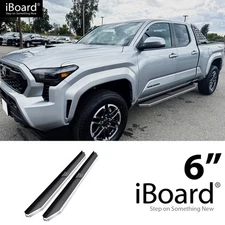 APS Running Board Polished 6" Fit Toyota Tacoma Double Cab Crew Cab 24-26