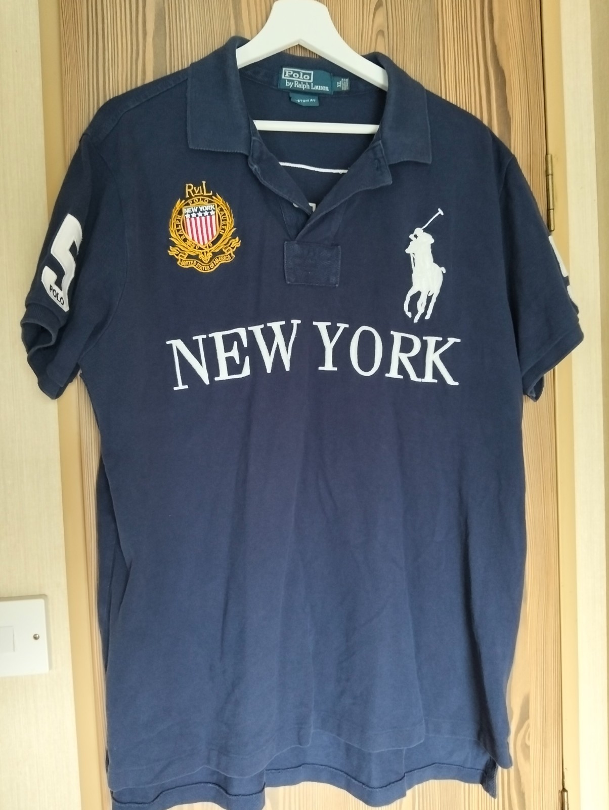 Vtg Polo Ralph Lauren New York USA  XL Luxury. Big Pony Crest #5 Rugby Sty