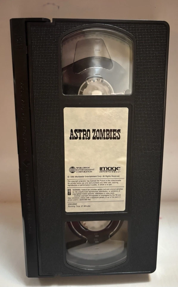 VHS Astro Zombies Ted Mikels Troma Team Sex Drugs Mind Control VERY RARE HTF NM - Image 3 of 4
