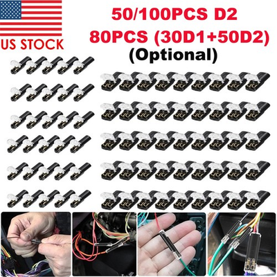 #ad 50 80 100 PCS Plug In Quick Wire Connectors Reusable Clamp Terminal Blocks $12.59