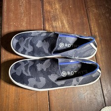 Rothy  s The Original Slip On Sneakers Size 8 In Camo Gray Discontinued Style 