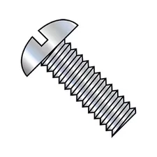 1/2"-13 x 5 in Slotted Round Machine Screw, Zinc Plated Steel, 150 PK, 5080MSR