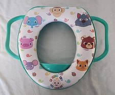 Animal Theme Kids Potty Training Seat with Handles Multicolor Unisex