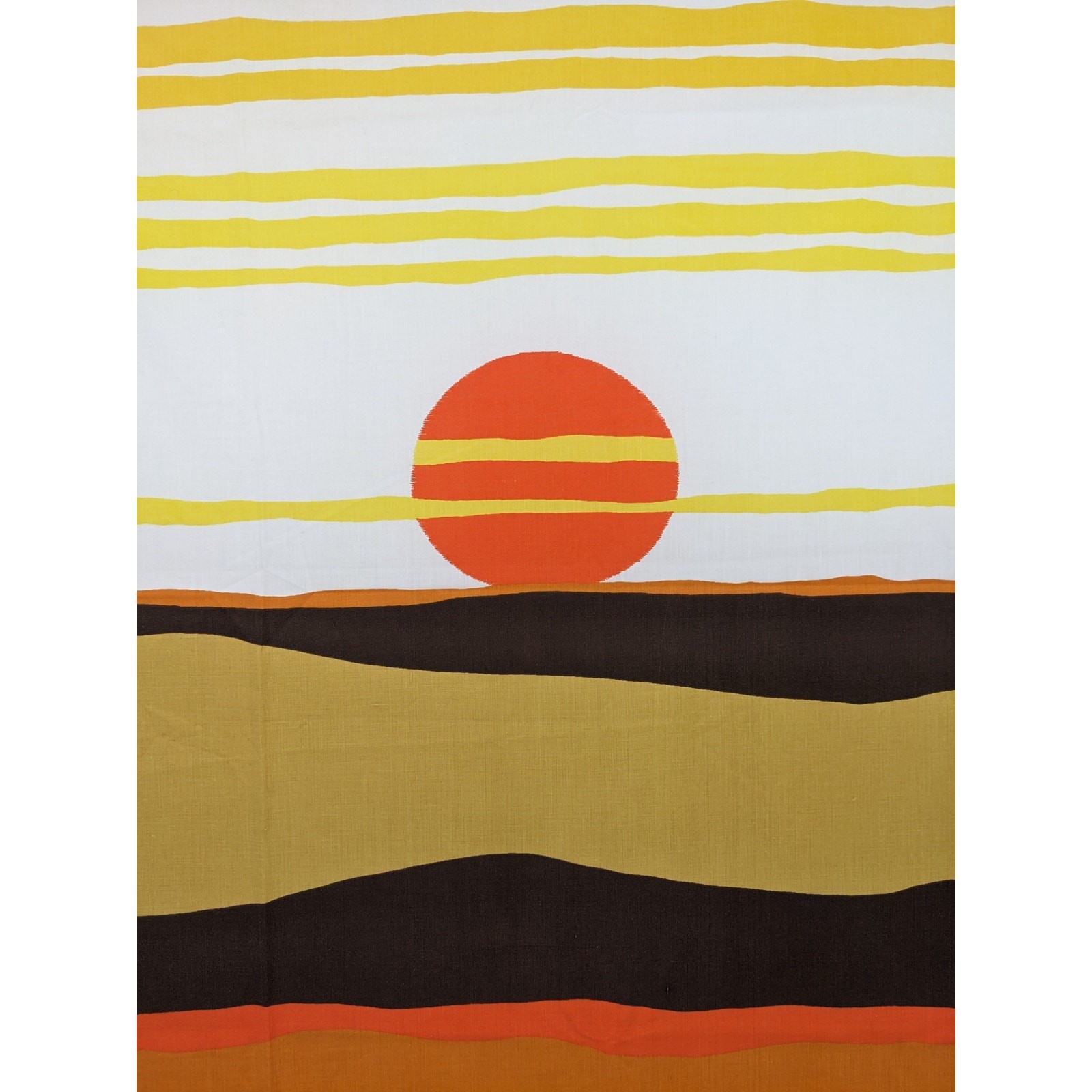 Vintage 1977 "The Desert" Sun BURLINGTON HOUSE No-Iron Percale Full Flat Sheet