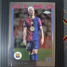 Topps 2024-25 Chrome UEFA Club Competitions Dani Olmo #94 Rookie Card World Cup . rookie card picture