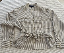 Jones New York Womens XL Shirt Tie Up Belt Lo...