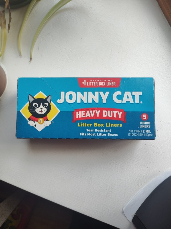 JONNY CAT HEAVY DUTY LITTER BOX LINERS~5 COUNT~NEW~FITS MOST BOXES