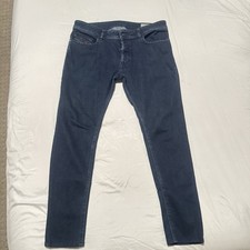 Diesel Slim Skinny Stretch Blue Denim Men's Jeans, Medium Wash, 5-Pocket Design