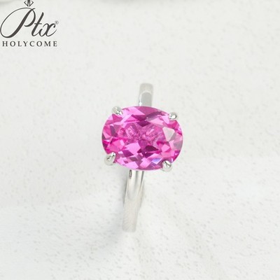 925 Sterling Silver Colorful 3ct Oval Cut Lab-grown Gemstone for Wedding Jewelry