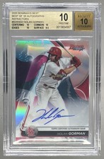4307 Nolan Gorman 2020 Bowman's Best Refractor Best of 2020 Auto BGS 10 / 10