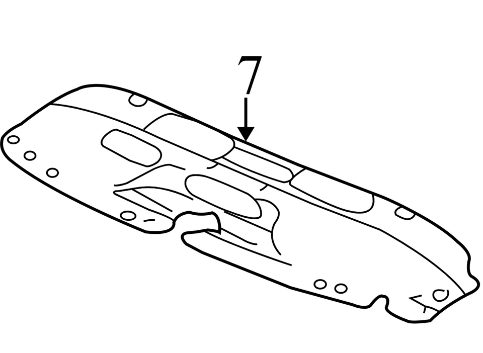 1999-06 Chevrolet Silverado GMC Sierra 1500 2500 3500 Upper Radiator Baffle Used - Image 2 of 4